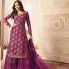 FC L.t 5401 Purple Color Jacquard Silk Georgette Diamond Sharara Suit Wedding, Party, Festive Expected Delivery 4-6 Working Days  @2999/- | Designer Suits, Jump Suits, Casual Suits, Creative suits, Palazzo Suits, Party Wear Suits, Patiala Suits, Salwar suit, Straight Suits