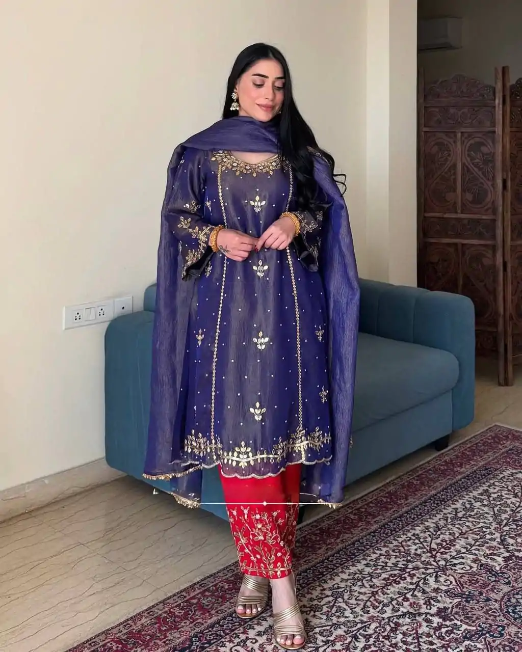 KF 1695 Purple Gold Crush Silk Salwar Suitwith Embroidery Work. Available at ₹1949 only. Delivery 4-6 Working Days. Shop now. | Designer Suits, Jump Suits, Casual Suits, Creative suits, Palazzo Suits, Party Wear Suits, Patiala Suits, Salwar suit, Straight Suits