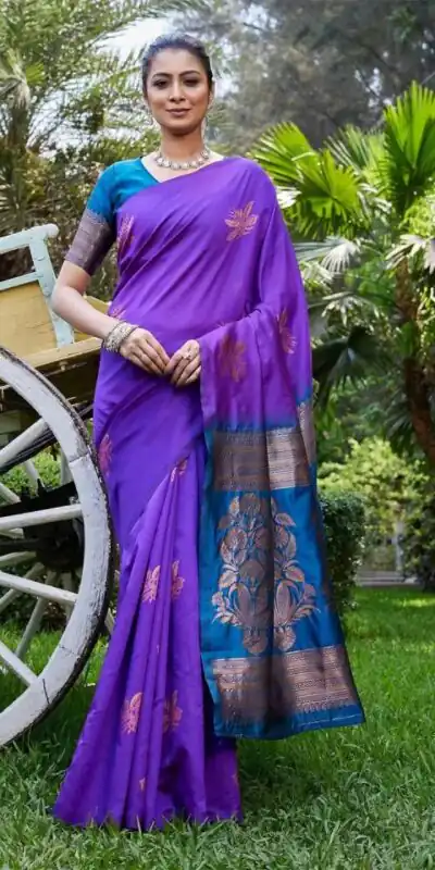 KPR 257 Purple Soft Lichi Silk Saree with Lace Work & Lace Border. Now at just ₹1349. Delivery 4-6 Working Days. Shop now. | Bollywood Sarees, Creative Sarees, Designer Sarees, Embroidered Sarees, Ethnic Saree, Modern Digital sarees, Party Wear Sarees, Sarees