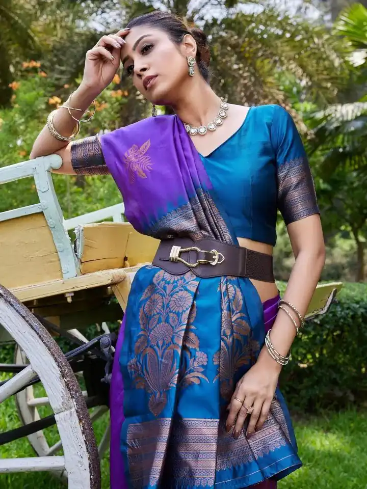 KPR 257 Purple Soft Lichi Silk Saree with Lace Work & Lace Border. Now at just ₹1349. Delivery 4-6 Working Days. Shop now. | Bollywood Sarees, Creative Sarees, Designer Sarees, Embroidered Sarees, Ethnic Saree, Modern Digital sarees, Party Wear Sarees, Sarees