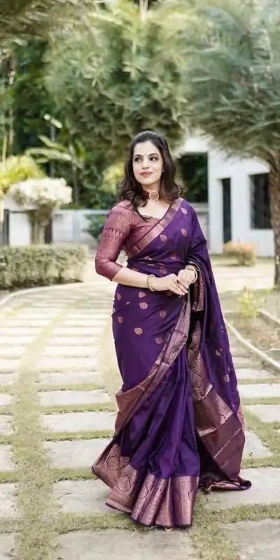 KPR 128 Purple Color Soft Lichi Silk Saree with Lace Work & Lace Border. Get it for ₹1349. Delivery 4-6 Working Days. Shop now. | Bollywood Sarees, Creative Sarees, Designer Sarees, Embroidered Sarees, Ethnic Saree, Modern Digital sarees, Party Wear Sarees, Sarees
