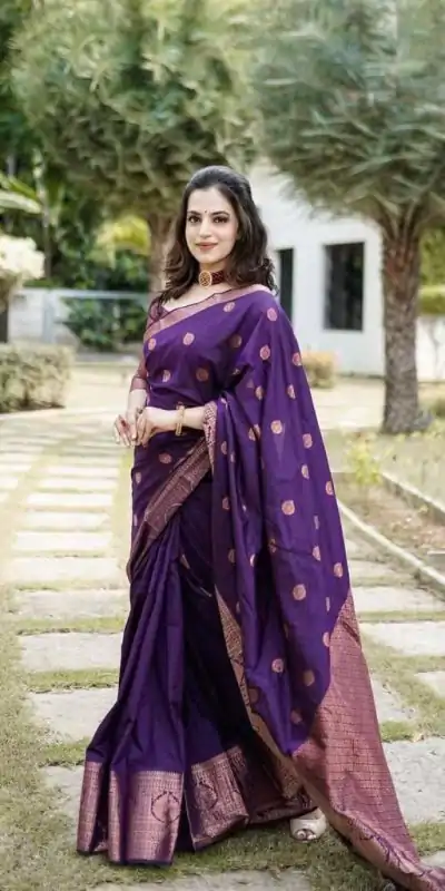 KPR 128 Purple Color Soft Lichi Silk Saree with Lace Work & Lace Border. Get it for ₹1349. Delivery 4-6 Working Days. Shop now. | Bollywood Sarees, Creative Sarees, Designer Sarees, Embroidered Sarees, Ethnic Saree, Modern Digital sarees, Party Wear Sarees, Sarees