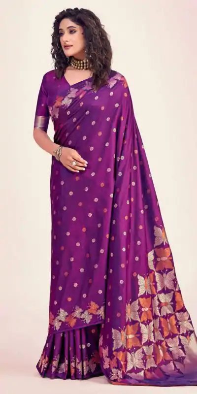 KPR 256 Purple in Soft Lichi Silk Lace Border & Lace Work Saree . Special Price ₹1449. Delivery 4-6 Working Days. Shop now. | Bollywood Sarees, Creative Sarees, Designer Sarees, Embroidered Sarees, Ethnic Saree, Modern Digital sarees, Party Wear Sarees, Sarees