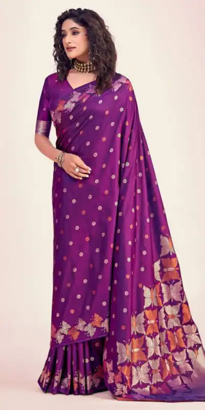 KPR 256 Purple in Soft Lichi Silk Lace Border & Lace Work Saree . Special Price ₹1449. Delivery 4-6 Working Days. Shop now. | Bollywood Sarees, Creative Sarees, Designer Sarees, Embroidered Sarees, Ethnic Saree, Modern Digital sarees, Party Wear Sarees, Sarees