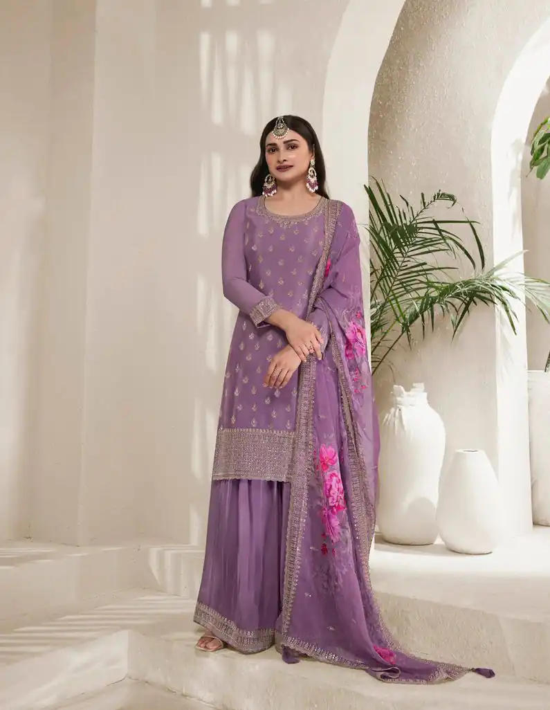 FC V 67831 Purple in Viscose Chinon Zari Work & Embroidery Work Salwar Suit . Grab it for ₹3049. Delivery 4-6 Working Days. Shop now. | Designer Suits, Jump Suits, Casual Suits, Creative suits, Palazzo Suits, Party Wear Suits, Patiala Suits, Salwar suit, Straight Suits
