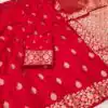 MB 1133 Red in Banarasi Silk Lace Work & Zari Work Saree . Introductory Price ₹1849. Delivery 4-6 Working Days. Shop now. | Bollywood Sarees, Creative Sarees, Designer Sarees, Embroidered Sarees, Ethnic Saree, Modern Digital sarees, Party Wear Sarees, Sarees