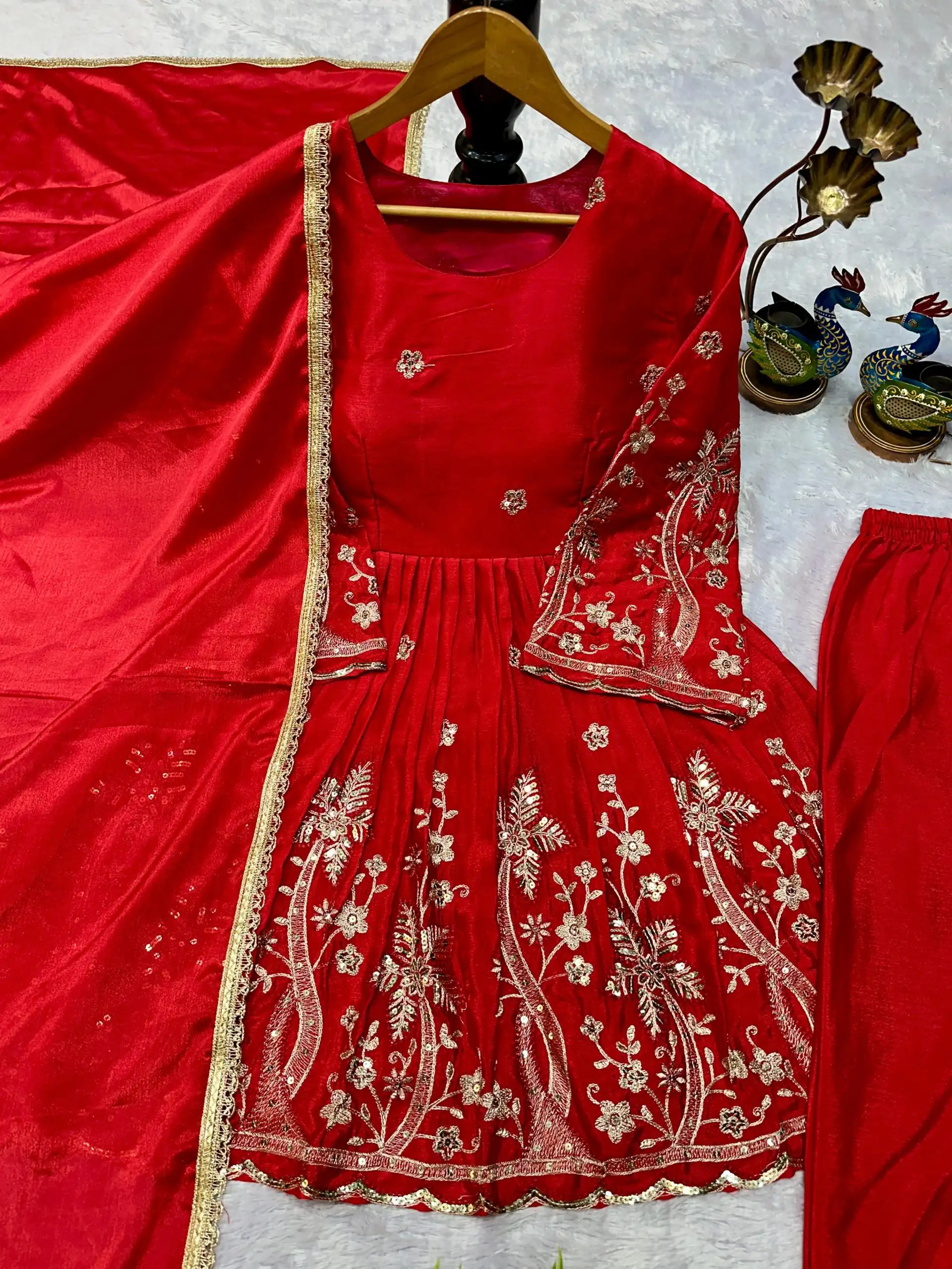 VLM 300 Red Chinon Silk with Lace Work & Embroidery Work Salwar Suit . Affordable Price ₹1899. Delivery 4-6 Working Days. Shop now. | Designer Suits, Jump Suits, Casual Suits, Creative suits, Palazzo Suits, Party Wear Suits, Patiala Suits, Salwar suit, Straight Suits