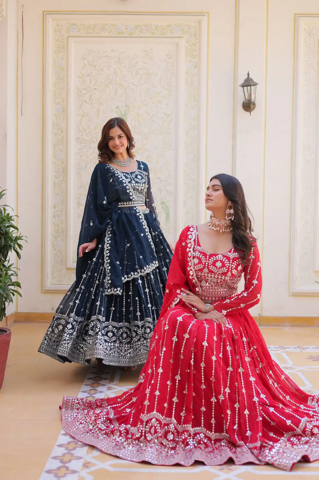 Ram 085 Red Color Fox Georgette Lehenga Choli with Embroidery Work. Grab it for ₹3049. Delivery 4-6 Working Days. Shop now. | Bollywood Lehenga, Creative Lehenga, Designer Lehenga, Embroidered Lehenga, Lehenga, Party Wear Lehenga