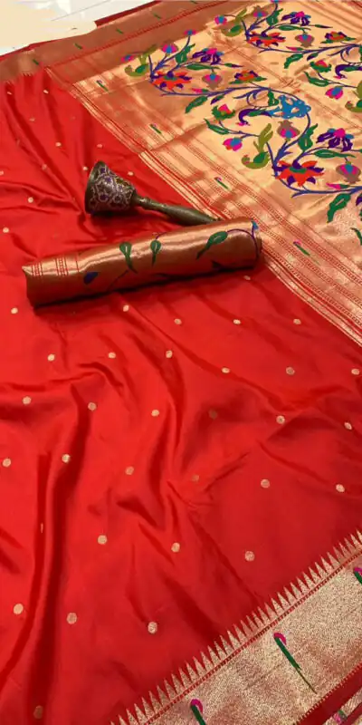 MS 530 Red Pure Banarasi Silk Saree. Perfect for Wedding, Party, Family Gatherings, Ethnic Day, Eid – Affordable Price ₹1649. Delivery 4-6 Working Days | Bollywood Sarees, Creative Sarees, Designer Sarees, Embroidered Sarees, Ethnic Saree, Modern Digital sarees, Party Wear Sarees, Sarees