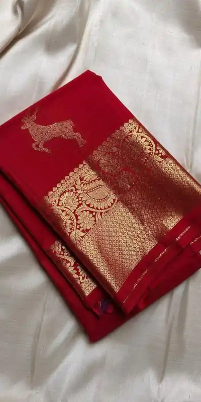 KPR 239 Red Soft Lichi Silk Saree Perfect for Wedding, Party, Haldi, Onam, Pooja – . Special Price ₹1499. Delivery 4-6 Working Days. Shop now. | Bollywood Sarees, Creative Sarees, Designer Sarees, Embroidered Sarees, Ethnic Saree, Modern Digital sarees, Party Wear Sarees, Sarees