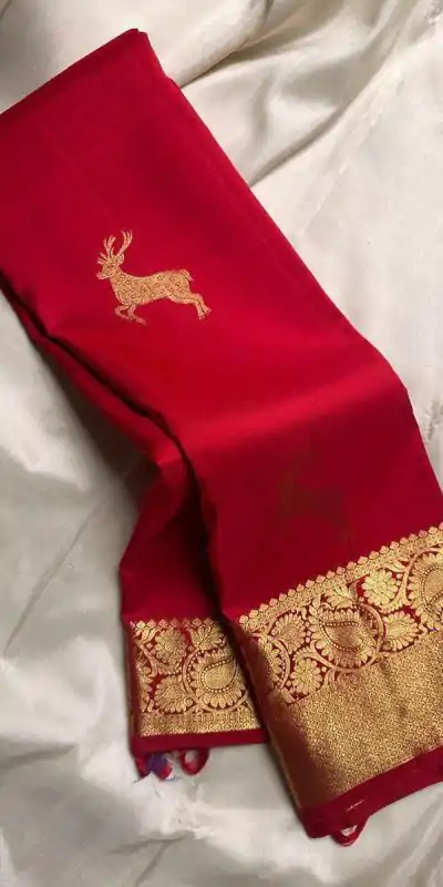 KPR 239 Red Soft Lichi Silk Saree Perfect for Wedding, Party, Haldi, Onam, Pooja – . Special Price ₹1499. Delivery 4-6 Working Days. Shop now. | Bollywood Sarees, Creative Sarees, Designer Sarees, Embroidered Sarees, Ethnic Saree, Modern Digital sarees, Party Wear Sarees, Sarees