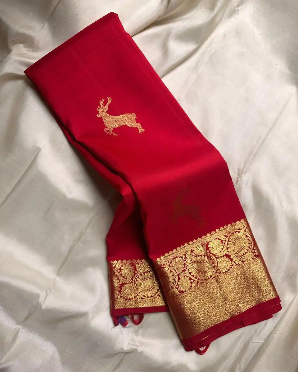 KPR 239 Red Soft Lichi Silk Saree Perfect for Wedding, Party, Haldi, Onam, Pooja – . Special Price ₹1499. Delivery 4-6 Working Days. Shop now. | Bollywood Sarees, Creative Sarees, Designer Sarees, Embroidered Sarees, Ethnic Saree, Modern Digital sarees, Party Wear Sarees, Sarees