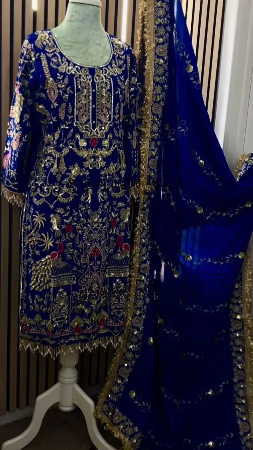 NF 1239 Royal Blue Natural Crep Salwar Suit Perfect for Wedding, Party, Haldi, Festival Celebrations, Housewarming – . Get it for ₹2449. Delivery 4-6 Wor | Designer Suits, Jump Suits, Casual Suits, Creative suits, Palazzo Suits, Party Wear Suits, Patiala Suits, Salwar suit, Straight Suits