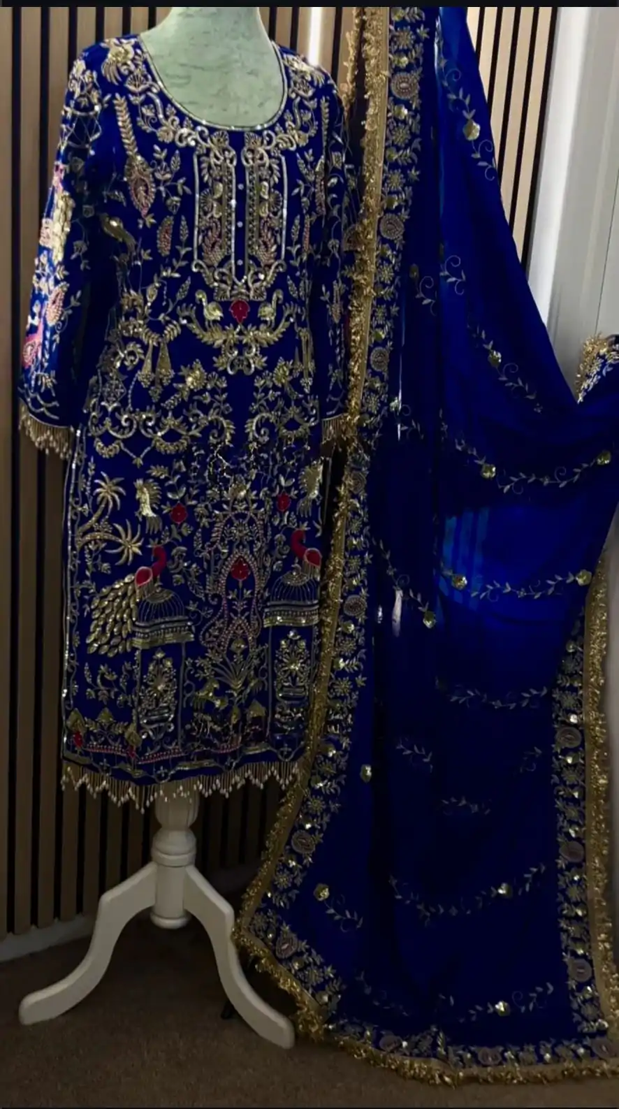 NF 1239 Royal Blue Natural Crep Salwar Suit Perfect for Wedding, Party, Haldi, Festival Celebrations, Housewarming – . Get it for ₹2449. Delivery 4-6 Wor | Designer Suits, Jump Suits, Casual Suits, Creative suits, Palazzo Suits, Party Wear Suits, Patiala Suits, Salwar suit, Straight Suits