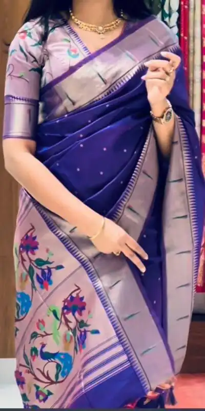 MS 530 Royal Blue Banarasi Silk Saree. Perfect for Wedding, Party, Family Gatherings, Ethnic Day, Eid – Affordable Price ₹1649. Delivery 4-6 Working Days | Bollywood Sarees, Creative Sarees, Designer Sarees, Embroidered Sarees, Ethnic Saree, Modern Digital sarees, Party Wear Sarees, Sarees