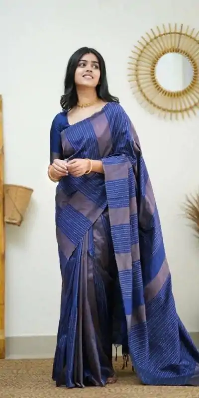 KPR 152 Royal Blue Soft Lichi Silk Saree with Lace Work & Lace Border. Available at ₹1249 only. Delivery 4-6 Working Days. Shop now. | Bollywood Sarees, Creative Sarees, Designer Sarees, Embroidered Sarees, Ethnic Saree, Modern Digital sarees, Party Wear Sarees, Sarees