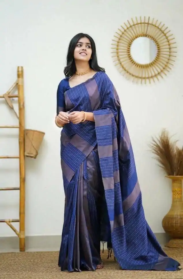 KPR 152 Royal Blue Soft Lichi Silk Saree with Lace Work & Lace Border. Available at ₹1249 only. Delivery 4-6 Working Days. Shop now. | Bollywood Sarees, Creative Sarees, Designer Sarees, Embroidered Sarees, Ethnic Saree, Modern Digital sarees, Party Wear Sarees, Sarees