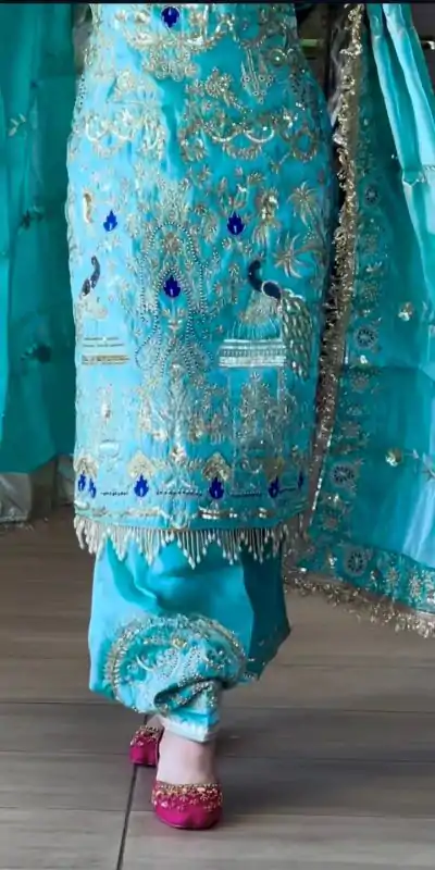 NF 1239 Sky Blue Natural Crep Salwar Suit Perfect for Wedding, Party, Haldi, Festival Celebrations, Housewarming – . Get it for ₹2449. Delivery 4-6 Wor | Designer Suits, Jump Suits, Casual Suits, Creative suits, Palazzo Suits, Party Wear Suits, Patiala Suits, Salwar suit, Straight Suits