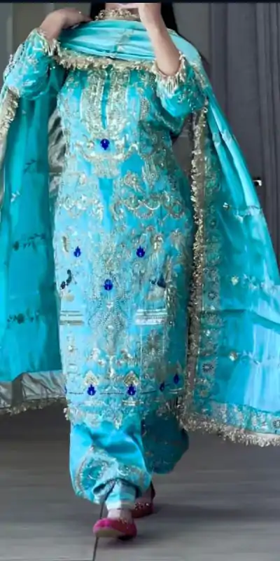 NF 1239 Sky Blue Natural Crep Salwar Suit Perfect for Wedding, Party, Haldi, Festival Celebrations, Housewarming – . Get it for ₹2449. Delivery 4-6 Wor | Designer Suits, Jump Suits, Casual Suits, Creative suits, Palazzo Suits, Party Wear Suits, Patiala Suits, Salwar suit, Straight Suits