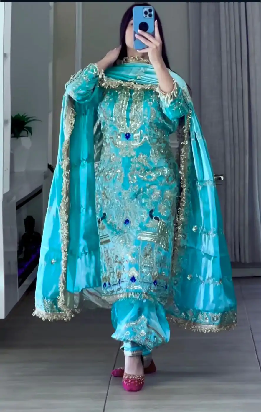 NF 1239 Sky Blue Natural Crep Salwar Suit Perfect for Wedding, Party, Haldi, Festival Celebrations, Housewarming – . Get it for ₹2449. Delivery 4-6 Wor | Designer Suits, Jump Suits, Casual Suits, Creative suits, Palazzo Suits, Party Wear Suits, Patiala Suits, Salwar suit, Straight Suits