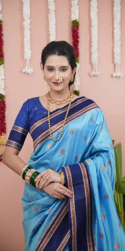 MS 536 Sky Blue Color Banarasi Silk Saree with Zari Work. Wedding, Party, Festive, Events, Available at ₹1699 only. Delivery 4-6 Working Days. Shop now. | Bollywood Sarees, Creative Sarees, Designer Sarees, Embroidered Sarees, Ethnic Saree, Modern Digital sarees, Party Wear Sarees, Sarees