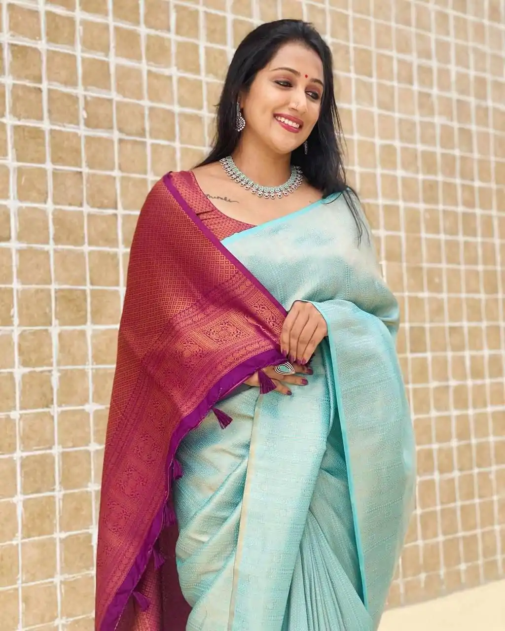 KP 4084 Sky Blue Soft Lichi Silk Saree with Lace Work & Lace Border. Festive Deal ₹1399. Delivery 4-6 Working Days. Shop now. | Bollywood Sarees, Creative Sarees, Designer Sarees, Embroidered Sarees, Ethnic Saree, Modern Digital sarees, Party Wear Sarees, Sarees