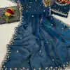 BT 400 Teal in Jimmy Chou Silk Embroidery Work & Lace Work Saree . Grab it for ₹2999. Delivery 4-6 Working Days. Shop now. | Bollywood Sarees, Creative Sarees, Designer Sarees, Embroidered Sarees, Ethnic Saree, Modern Digital sarees, Party Wear Sarees, Sarees