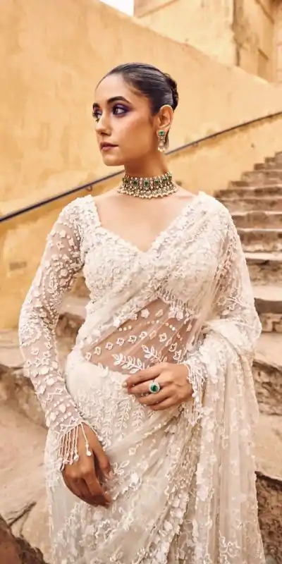 DF 3438 White Butterfly Net Saree with Sequins Work & Embroidery Work. Introductory Price ₹1799. Delivery 4-6 Working Days. Shop now. | Bollywood Sarees, Creative Sarees, Designer Sarees, Embroidered Sarees, Ethnic Saree, Modern Digital sarees, Party Wear Sarees, Sarees