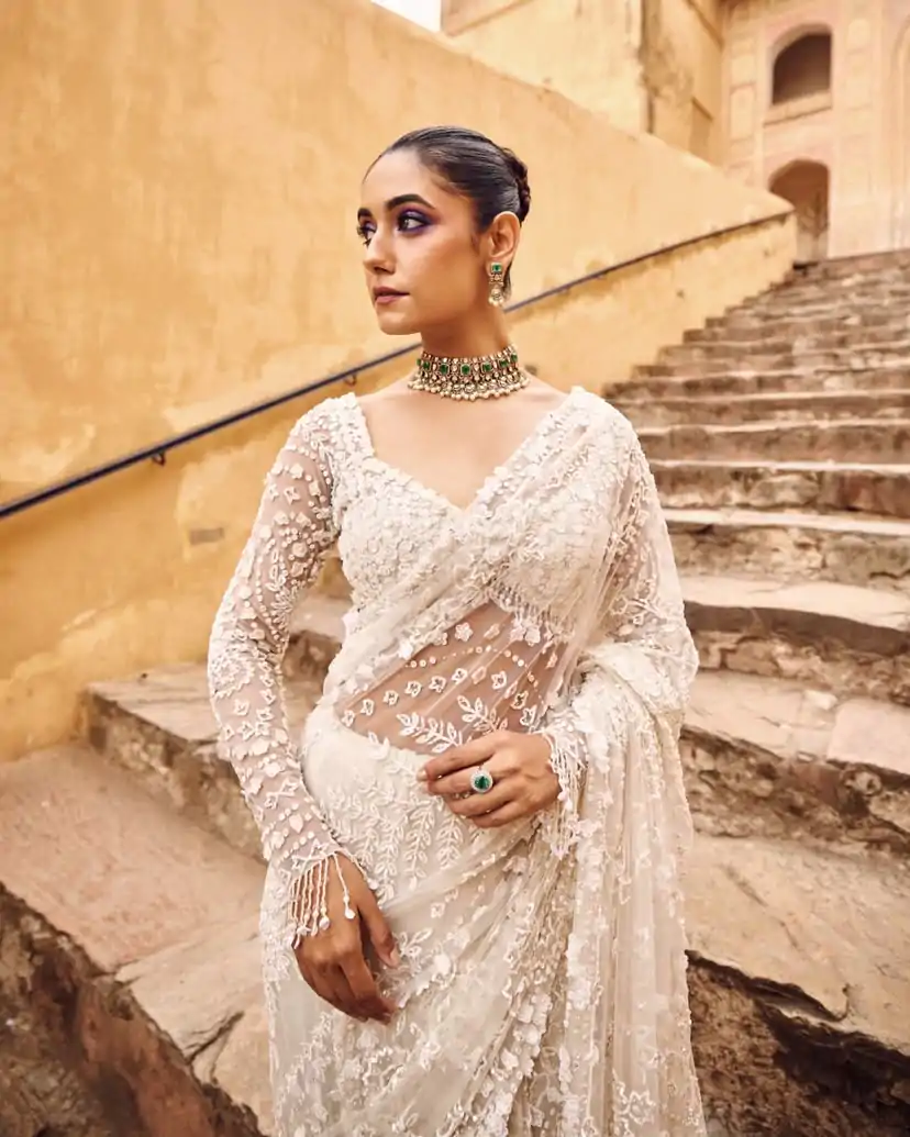 DF 3438 White Butterfly Net Saree with Sequins Work & Embroidery Work. Introductory Price ₹1799. Delivery 4-6 Working Days. Shop now. | Bollywood Sarees, Creative Sarees, Designer Sarees, Embroidered Sarees, Ethnic Saree, Modern Digital sarees, Party Wear Sarees, Sarees