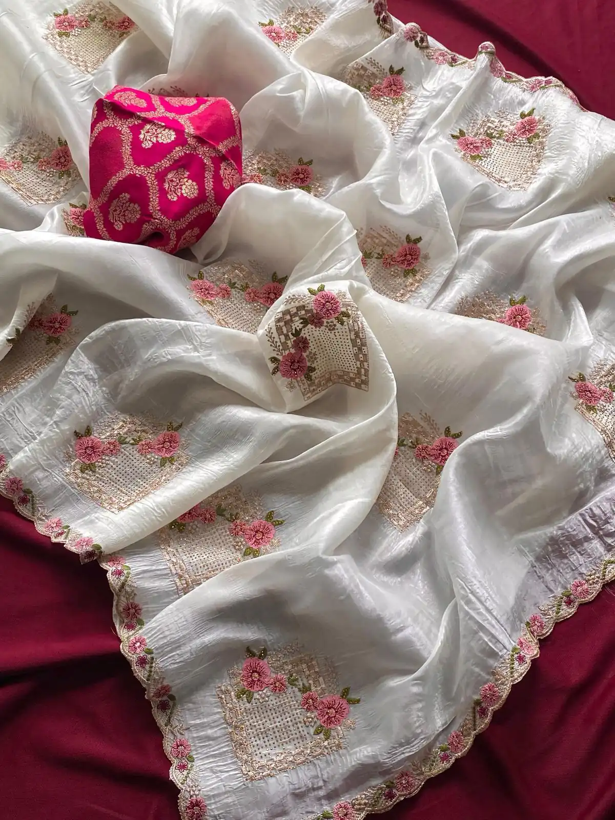 SC 239 Pink Georgette With Lace Work & Lace Border Saree . Wedding, Party, Festive, Events, Exclusive Offer ₹1599. Delivery 4-6 Working Days. Shop now. | Bollywood Sarees, Creative Sarees, Designer Sarees, Embroidered Sarees, Ethnic Saree, Modern Digital sarees, Party Wear Sarees, Sarees