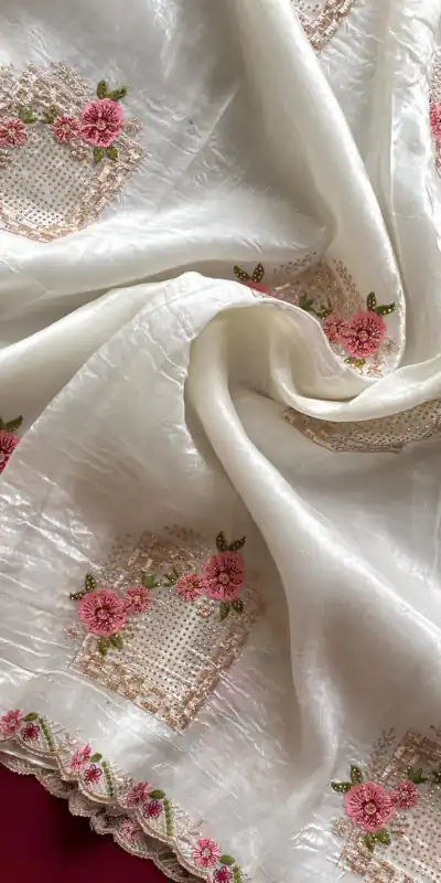 SC 239 Pink Georgette With Lace Work & Lace Border Saree . Wedding, Party, Festive, Events, Exclusive Offer ₹1599. Delivery 4-6 Working Days. Shop now. | Bollywood Sarees, Creative Sarees, Designer Sarees, Embroidered Sarees, Ethnic Saree, Modern Digital sarees, Party Wear Sarees, Sarees