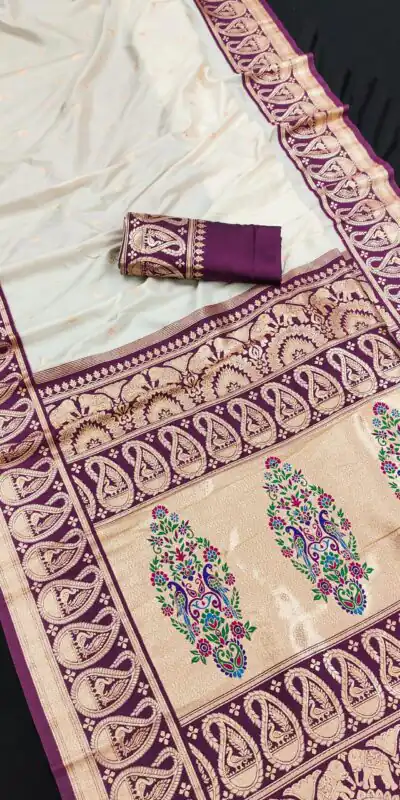 MB 1213 Wine Color Banarasi Saree with Zari Work & Lace Work. Wedding, Party, Festive, Events, Festive Deal ₹2099. Delivery 4-6 Working Days. Shop now. | Bollywood Sarees, Creative Sarees, Designer Sarees, Embroidered Sarees, Ethnic Saree, Modern Digital sarees, Party Wear Sarees, Sarees