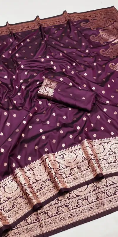 MB 1132 Wine Banarasi silk Saree Perfect for Wedding, Party, Traditional Day, Lohri, Durga Puja – . Festive Deal ₹1849. Delivery 4-6 Working Days. | Bollywood Sarees, Creative Sarees, Designer Sarees, Embroidered Sarees, Ethnic Saree, Modern Digital sarees, Party Wear Sarees, Sarees
