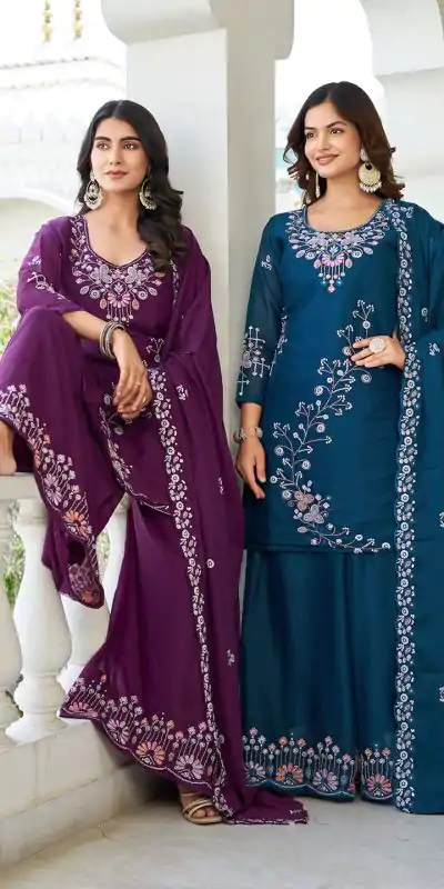 Ram 103 Wine Color Star Georgette Salwar Suit with Embroidery Work. Get it for ₹3049. Delivery 4-6 Working Days. Shop now. | Designer Suits, Jump Suits, Casual Suits, Creative suits, Palazzo Suits, Party Wear Suits, Patiala Suits, Salwar suit, Straight Suits