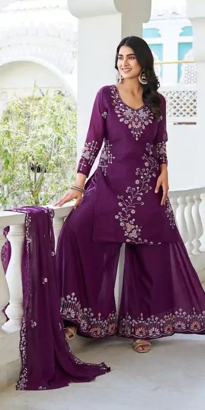 Ram 103 Wine Color Star Georgette Salwar Suit with Embroidery Work. Get it for ₹3049. Delivery 4-6 Working Days. Shop now. | Designer Suits, Jump Suits, Casual Suits, Creative suits, Palazzo Suits, Party Wear Suits, Patiala Suits, Salwar suit, Straight Suits