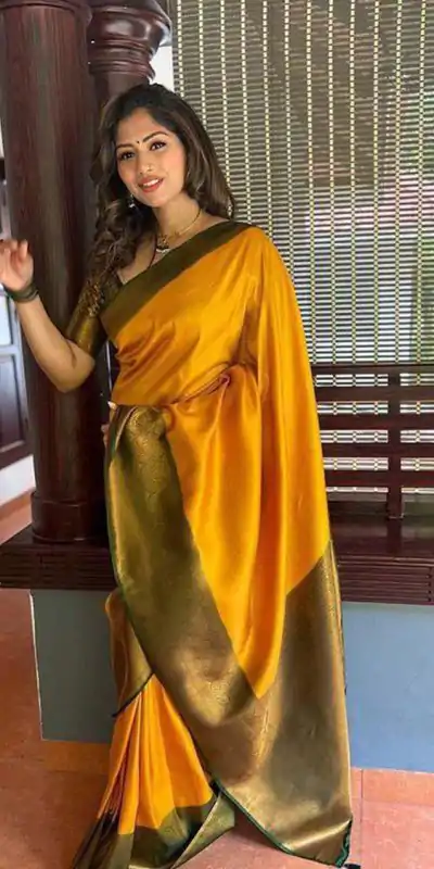 KPR 143 Yellow Color Soft Lichi Silk with Designer Work Saree . Special Price ₹1449. Delivery 4-6 Working Days. Shop now. | Bollywood Sarees, Creative Sarees, Designer Sarees, Embroidered Sarees, Ethnic Saree, Modern Digital sarees, Party Wear Sarees, Sarees
