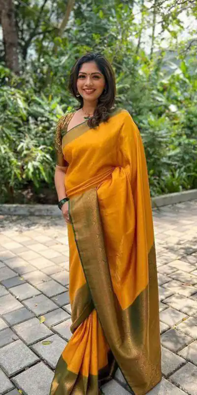 KPR 143 Yellow Color Soft Lichi Silk with Designer Work Saree . Special Price ₹1449. Delivery 4-6 Working Days. Shop now. | Bollywood Sarees, Creative Sarees, Designer Sarees, Embroidered Sarees, Ethnic Saree, Modern Digital sarees, Party Wear Sarees, Sarees