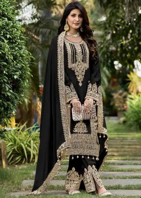 KF 1628 Black Fuax Georgette Salwar Suit Perfect for Wedding, Party, Raksha Bandhan, Baisakhi, Sangeet – . Affordable Price ₹2399. Delivery 4-6 Working | Designer Suits, Jump Suits, Tops & Bottoms, Track Suits, Trendy Wear, Casual Suits, Creative suits, Palazzo Suits, Party Wear Suits, Patiala Suits, Salwar suit, Straight Suits