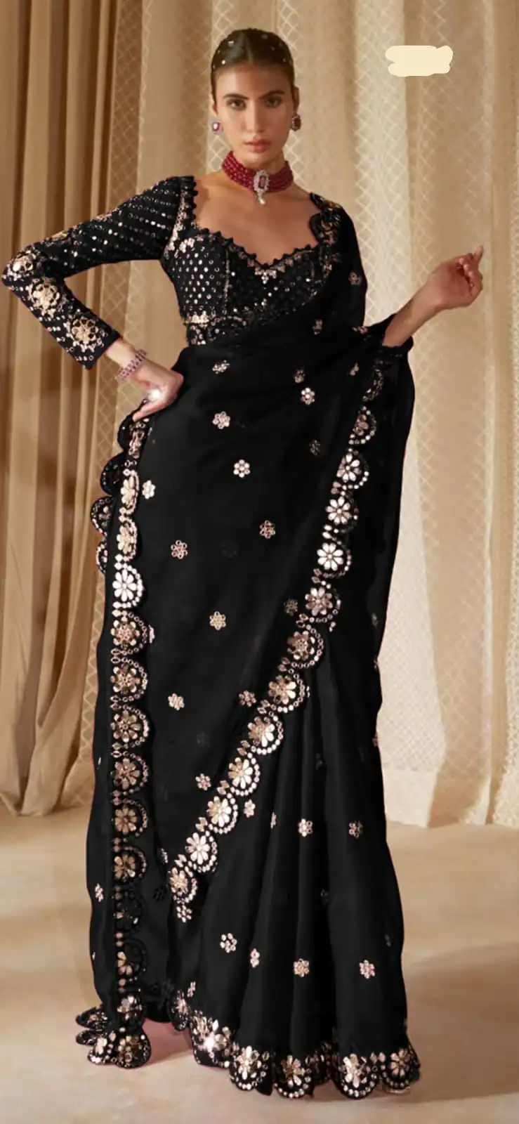 DF 3457 Black Color Georgette Sequence Original Mirror Work Saree Casual, Wedding, Festive, Events . Expected Delivery  4-6 Working Days @2099/- only                                                                                | Bollywood Sarees, Creative Sarees, Designer Sarees, Embroidered Sarees, Ethnic Saree, Modern Digital sarees, Party Wear Sarees, Sarees