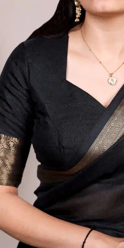 YNF 7908 Black Mass Mello Saree with Zari Work. Wedding, Party, Festive, Events Introductory Price ₹1449. Delivery 4-6 Working Days. Shop now. | Bollywood Sarees, Creative Sarees, Designer Sarees, Embroidered Sarees, Ethnic Saree, Modern Digital sarees, Party Wear Sarees, Sarees