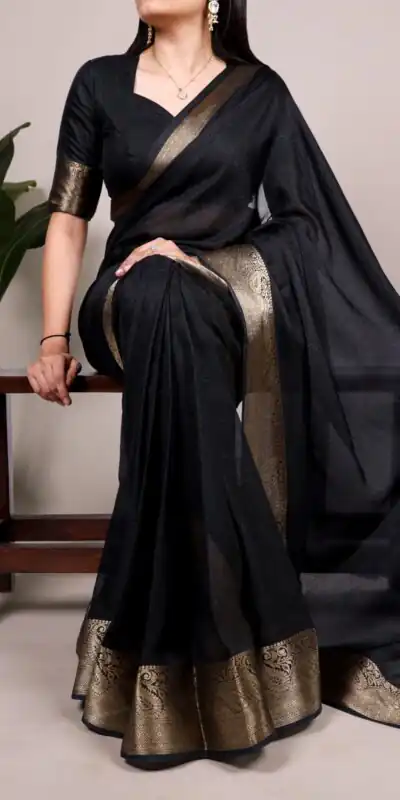 YNF 7908 Black Mass Mello Saree with Zari Work. Wedding, Party, Festive, Events Introductory Price ₹1449. Delivery 4-6 Working Days. Shop now. | Bollywood Sarees, Creative Sarees, Designer Sarees, Embroidered Sarees, Ethnic Saree, Modern Digital sarees, Party Wear Sarees, Sarees