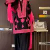Black Natural Crep Silk Mirror Embroidery Work Salwar Suit