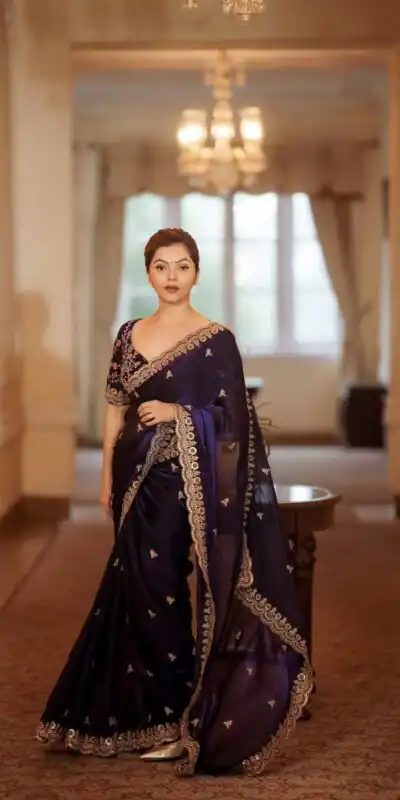 BT 434 Blue Fandy Sattin Silk Saree with Zari Work. Wedding, Party, Festive, Events, Best Price ₹2049. Delivery 4-6 Working Days. Shop now. | Bollywood Sarees, Creative Sarees, Designer Sarees, Embroidered Sarees, Ethnic Saree, Modern Digital sarees, Party Wear Sarees, Sarees