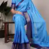 YNF 7910 Blue in Color Marsh Mello Zari Work Saree . Wedding, Party, Festive Festive Deal ₹1449. Delivery 4-6 Working Days. Shop now. | Bollywood Sarees, Creative Sarees, Designer Sarees, Embroidered Sarees, Ethnic Saree, Modern Digital sarees, Party Wear Sarees, Sarees
