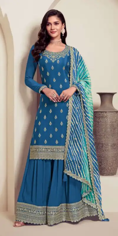 DS V 72961 Blue in Viscose Chinon Zari Work & Embroidery Work Salwar Suit . Special Price ₹2549. Delivery 4-6 Working Days. Shop now. | Designer Suits, Jump Suits, Tops & Bottoms, Track Suits, Trendy Wear, Casual Suits, Creative suits, Palazzo Suits, Party Wear Suits, Patiala Suits, Salwar suit, Straight Suits