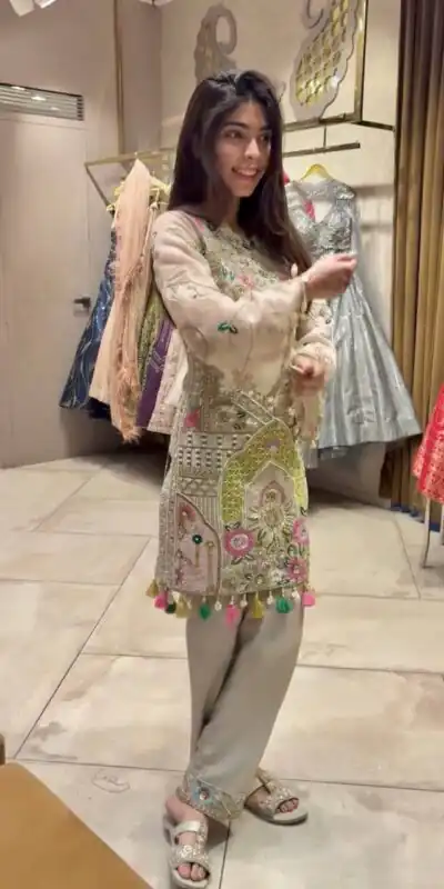 BT 5010 Cream in Faux Georgette Mirror Work & Embroidery Work Salwar Suit . Exclusive Offer ₹2099. Delivery 4-6 Working Days. Shop now. | Designer Suits, Jump Suits, Tops & Bottoms, Track Suits, Trendy Wear, Casual Suits, Creative suits, Palazzo Suits, Party Wear Suits, Patiala Suits, Salwar suit, Straight Suits