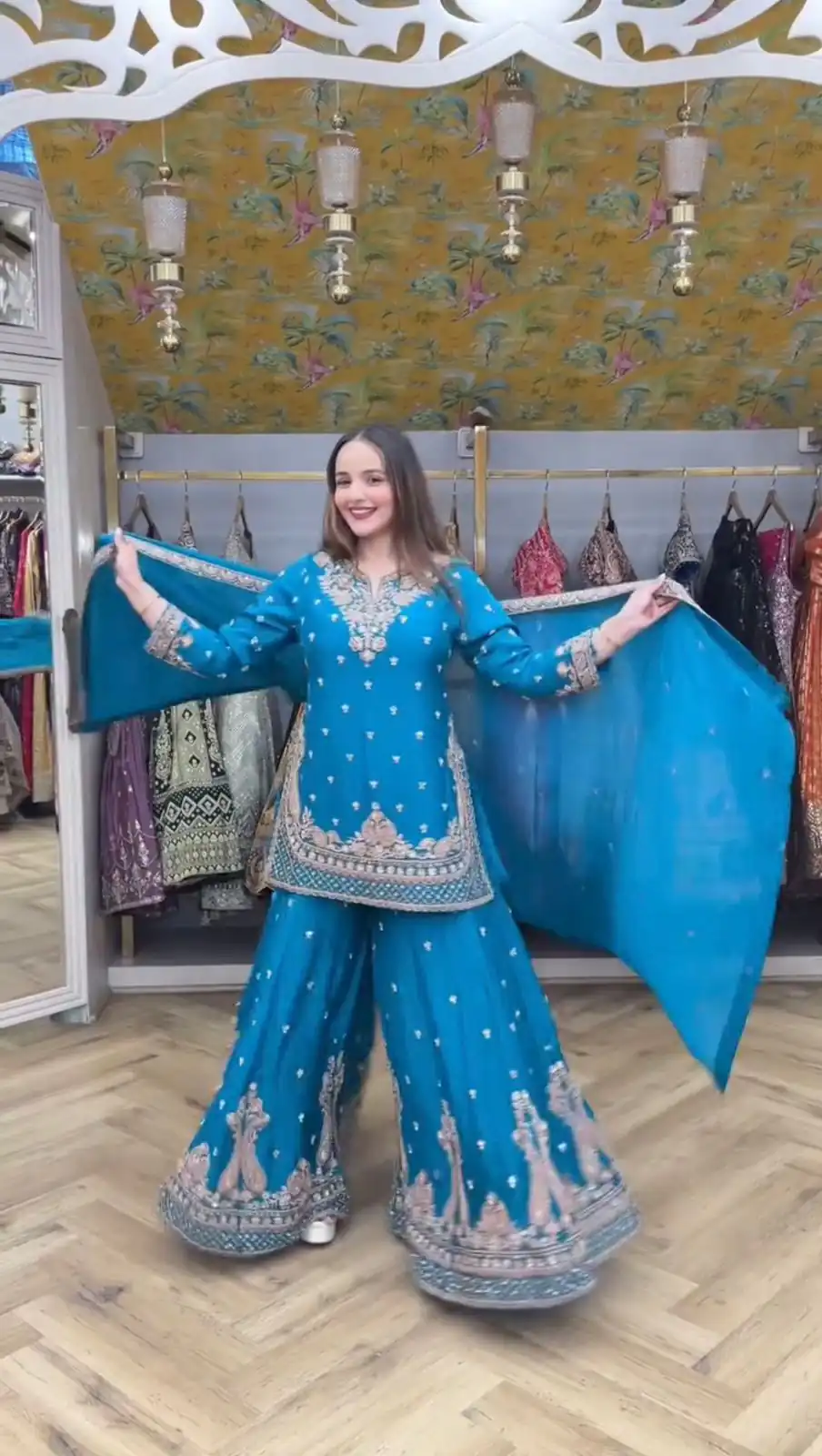 LG 2029 Firozi Chinon Salwar Suit with Embroidery Work. Wedding, Party, Festive, Events, Special Price ₹2399. Delivery 4-6 Working Days. Shop now. | Designer Suits, Jump Suits, Tops & Bottoms, Track Suits, Trendy Wear, Casual Suits, Creative suits, Palazzo Suits, Party Wear Suits, Patiala Suits, Salwar suit, Straight Suits