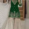 VLM 264 Green in Fox Georgette Embroidery Work & Lace Work Salwar Suit . Best Price ₹2399. Delivery 4-6 Working Days. Shop now. | Designer Suits, Jump Suits, Tops & Bottoms, Track Suits, Trendy Wear, Casual Suits, Creative suits, Palazzo Suits, Party Wear Suits, Patiala Suits, Salwar suit, Straight Suits