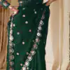 DF 3457 Green Color Georgette Sequence Original Mirror Work Saree Casual, Wedding, Festive, Events . Expected Delivery  4-6 Working Days @2099/- only                                                                                | Bollywood Sarees, Creative Sarees, Designer Sarees, Embroidered Sarees, Ethnic Saree, Modern Digital sarees, Party Wear Sarees, Sarees
