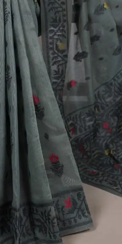 YNF 7415 Grey Poly Cotton Saree Perfect for Wedding, Party, Makar Sankranti, Temple Visit, Sangeet – . Introductory Price ₹1549. Delivery 4-6 Working | Bollywood Sarees, Creative Sarees, Designer Sarees, Embroidered Sarees, Ethnic Saree, Modern Digital sarees, Party Wear Sarees, Sarees